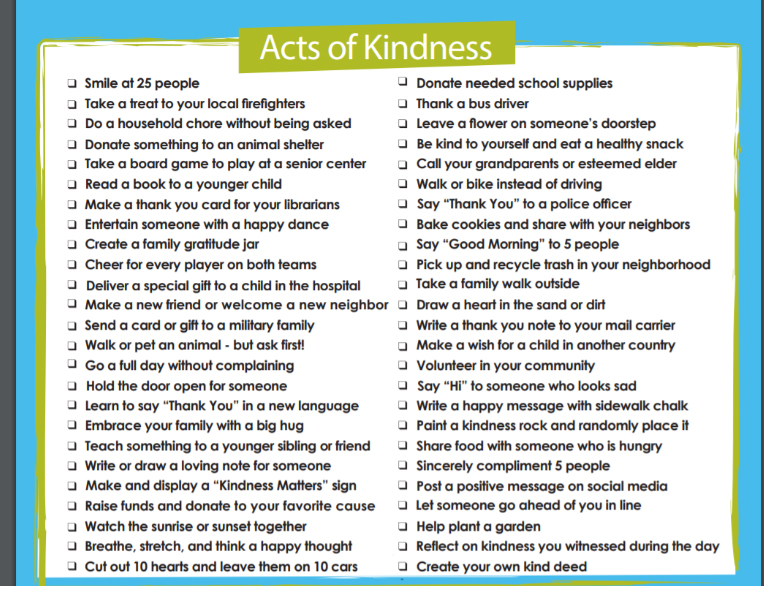 7 Simple Acts of Kindness to do as a Family - Compass Charter Schools